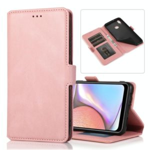 For Samsung Galaxy A10s Retro Magnetic Closing Clasp Horizontal Flip Leather Case with Holder & Card Slots & Photo Frame & Wallet(Rose Gold) (OEM)
