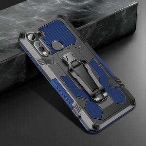 For Motorola Moto G8 Power Lite Machine Armor Warrior Shockproof PC + TPU Protective Case(Blue) (OEM)