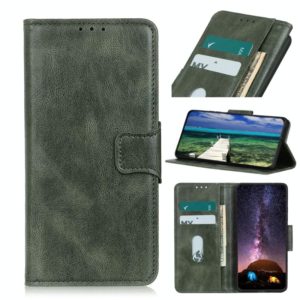 For Xiaomi Redmi Note 8 2021 Mirren Crazy Horse Texture Horizontal Flip Leather Case with Holder & Card Slots & Wallet(Dark Green) (OEM)