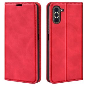 For Huawei Nova 10 Pro Retro-skin Magnetic Suction Leather Phone Case(Red) (OEM)