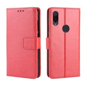 Retro Crazy Horse Texture Horizontal Flip Leather Case for Xiaomi Redmi 7, with Holder & Card Slots & Photo Frame (Red) (OEM)