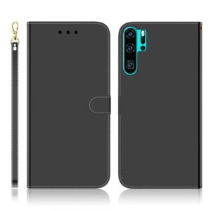 For Huawei P30 Pro Imitated Mirror Surface Horizontal Flip Leather Case with Holder & Card Slots & Wallet & Lanyard(Black) (OEM)