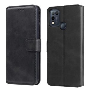 For Infinix Hot 10 Play Classic Calf Texture PU + TPU Horizontal Flip Leather Case with Holder & Card Slots & Wallet(Black) (OEM)