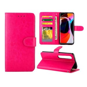 For XIAOMI Mi10/Mi10Pro Crazy Horse Texture Leather Horizontal Flip Protective Case with Holder & Card Slots & Wallet & Photo Frame(Magenta) (OEM)