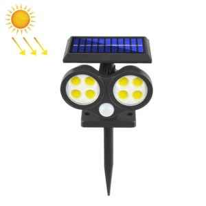 TG-TY092 Solar Double Head Sensing Wall Light Courtyard Lawn Light Outdoor Lighting Landscape Lamp, Spec: 64 COB (OEM)