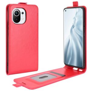 For Xiaomi Mi 11 R64 Texture Single Vertical Flip Leather Protective Case with Card Slots & Photo Frame(Red) (OEM)