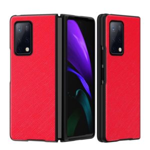 For Huawei Mate X2 Leather Texture + PC Full Coverge Folding Case(Red Cross Texture) (OEM)