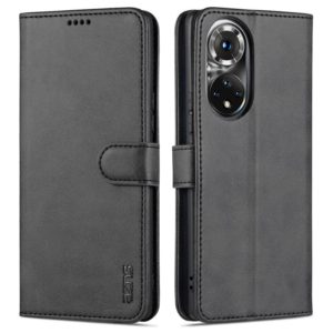 For Honor 50 Pro AZNS Skin Feel Calf Texture Horizontal Flip Leather Case with Card Slots & Holder & Wallet(Black) (AZNS) (OEM)