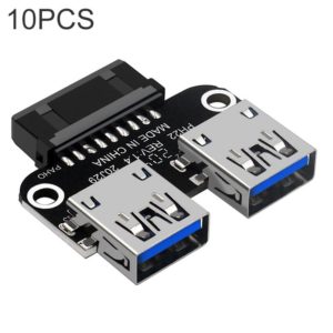 10 PCS 19/20Pin to Dual USB 3.0 Adapter Converter, Model:PH22 (OEM)