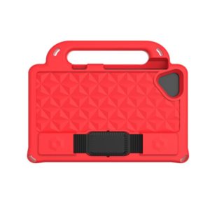 For Samsung Galaxy Tab A7 Lite T220 / T225 Diamond Series EVA Anti-Fall Shockproof Sleeve Protective Shell Case with Holder & Strap(Red) (OEM)