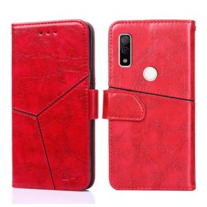 For Fujitsu Arrows WE F-51B Geometric Stitching Horizontal Flip Leather Phone Case(Red) (OEM)