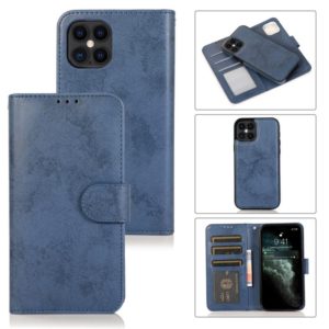 For iPhone 12 / 12 Pro KLT888-2 Retro 2 in 1 Detachable Magnetic Horizontal Flip TPU + PU Leather Case with Holder & Card Slots & Photo Frame & Wallet(Dark Blue) (OEM)