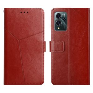 For ZTE Blade V40 Pro Y Stitching Horizontal Flip Leather Phone Case(Brown) (OEM)