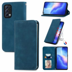 For OPPO Reno 5 5G /Find X3 Lite Retro Skin Feel Business Magnetic Horizontal Flip Leather Case With Holder & Card Slots & Wallet & Photo Frame(Blue) (OEM)