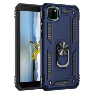 For Huawei Y5p Shockproof TPU + PC Protective Case with 360 Degree Rotating Holder(Blue) (OEM)
