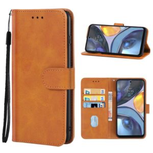 For Motorola Moto E32s Leather Phone Case(Brown) (OEM)