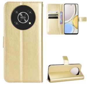 For Honor X9 5G / Magic4 Lite / X30 Crazy Horse Texture Horizontal Flip Phone Leather Case(Gold) (OEM)