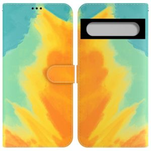 For Google Pixel 7 Watercolor Pattern Horizontal Flip Leather Phone Case(Autumn Leaf Color) (OEM)