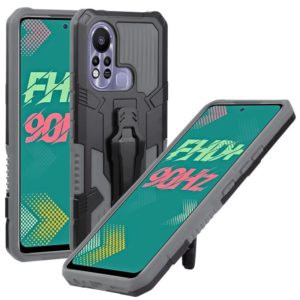 For Infinix Hot 11s Armor Warrior Shockproof PC + TPU Phone Case(Grey) (OEM)