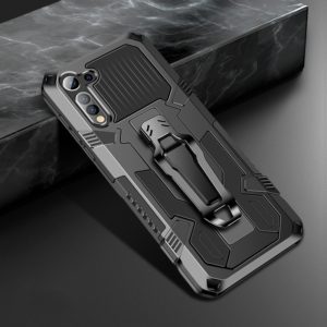 For Motorola Moto G8 Machine Armor Warrior Shockproof PC + TPU Protective Case(Black) (OEM)
