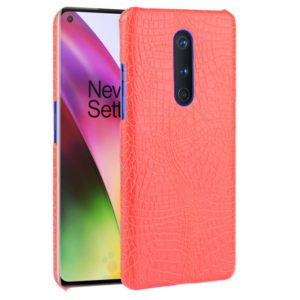 For OnePlus 8 Shockproof Crocodile Texture PC + PU Case(Red) (OEM)