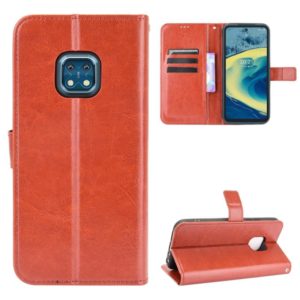 For Nokia XR20 Crazy Horse Texture Horizontal Flip Leather Case with Holder & Card Slots & Lanyard(Brown) (OEM)
