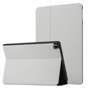 For Samsung Galaxy Tab A7 Lite 8.4 T220/T225 Dual-Folding Horizontal Flip Tablet Leather Case with Holder (Grey) (OEM)