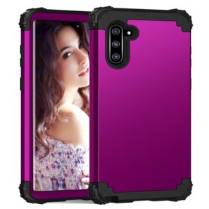 PC+ Silicone Three-piece Anti-drop Protection Case for Galaxy Note10(Dark purple) (OEM)
