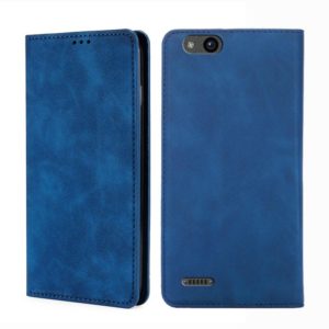 For ZTE Tempo X / Vantage Z839 / N9137 Skin Feel Magnetic Flip Leather Phone Case(Blue) (OEM)