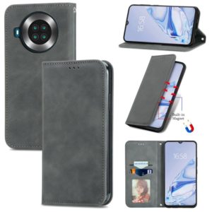 For Cubot Note 20 Retro Skin Feel Business Magnetic Horizontal Flip Leather Case with Holder & Card Slots & Wallet & Photo Frame(Gray) (OEM)
