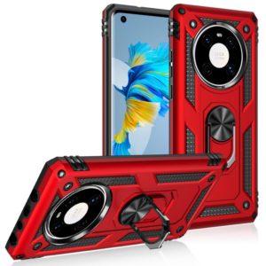 For Huawei Mate 40 Shockproof TPU + PC Protective Case with 360 Degree Rotating Holder(Red) (OEM)