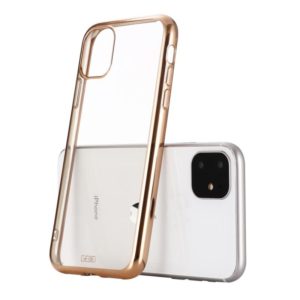 For iPhone 11 GEBEI Plating TPU Shockproof Protective Case(Gold) (GEBEI) (OEM)