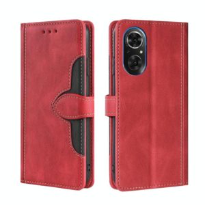 For Honor 50 SE Skin Feel Straw Hat Magnetic Buckle Leather Phone Case(Red) (OEM)