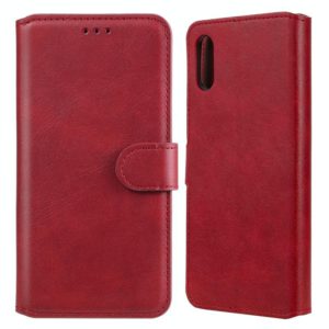 For Xiaomi Redmi 9A Classic Calf Texture PU + TPU Horizontal Flip Leather Case, with Holder & Card Slots & Wallet(Red) (OEM)