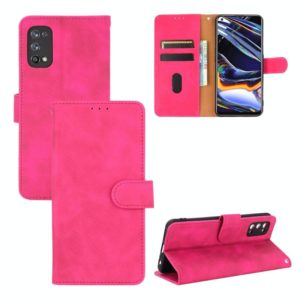 For OPPO Realme 7 Pro Solid Color Skin Feel Magnetic Buckle Horizontal Flip Calf Texture PU Leather Case with Holder & Card Slots & Wallet(Rose Red) (OEM)