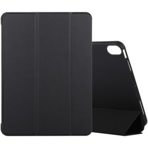For iPad Air 2022 / 2020 10.9 Silicone 3-Folding Full Coverage Leather Case(Black) (OEM)
