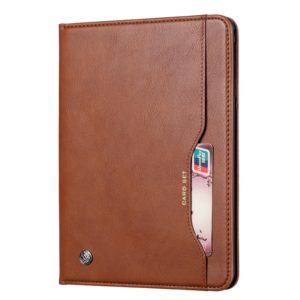 Knead Skin Texture Horizontal Flip Leather Case for iPad 9.7 2018 / 2017 / Air / Air 2/Pro 9.7, with Photo Frame & Holder & Card Slots & Wallet(Brown) (OEM)