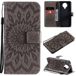 For Nokia 6.3 / G20 / G10 Sun Embossing Pattern Horizontal Flip Leather Case with Card Slot & Holder & Wallet & Lanyard(Grey) (OEM)