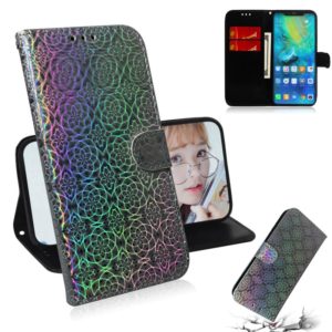 For Huawei Mate 20 Pro Solid Color Colorful Magnetic Buckle Horizontal Flip PU Leather Case with Holder & Card Slots & Wallet & Lanyard(Silver) (OEM)