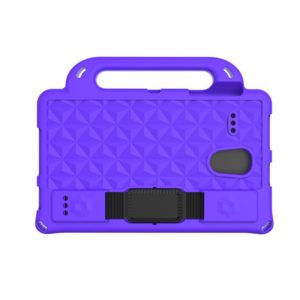 For Samsung Galaxy Tab A 8.0 T380/385/T387 Diamond Series EVA Anti-Fall Shockproof Sleeve Protective Shell Case with Holder & Strap(Purple) (OEM)