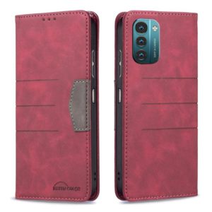 For Nokia G11 / G21 Magnetic Splicing Leather Phone Case(Red) (OEM)
