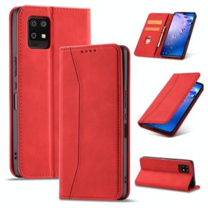 For Sharp Aquos Zero 6 Magnetic Dual-fold Leather Phone Case(Red) (OEM)