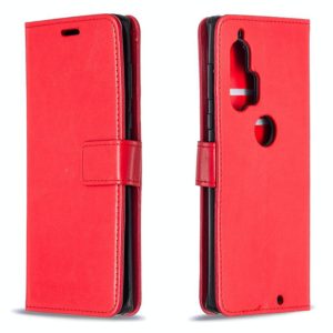 For Motorola Edge+ Crazy Horse Texture Horizontal Flip Leather Case with Holder & Card Slots & Wallet & Photo Frame(Red) (OEM)