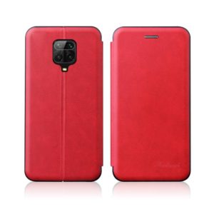 For Xiaomi Redmi Note 9 Pro / Note 9S / Note 9 Pro Max Integrated Electricity Pressing Retro Texture Magnetic TPU+PU Leather Case with Card Slot & Holder(Red) (OEM)