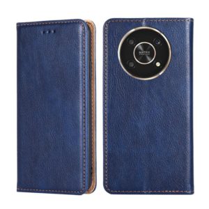 For Honor X30 Gloss Oil Solid Color Magnetic Flip Leather Phone Case(Blue) (OEM)