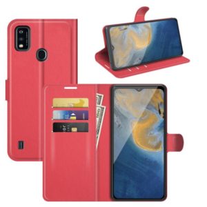 For ZTE Blade A51 Litchi Texture Horizontal Flip Protective Case with Holder & Card Slots & Wallet(Red) (OEM)