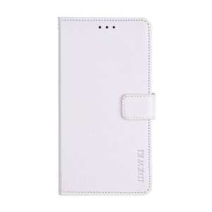 For OnePlus 9 Pro idewei Crazy Horse Texture Horizontal Flip Leather Case with Holder & Card Slots & Wallet(White) (idewei) (OEM)