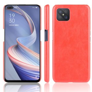 For OPPO A92s Shockproof Litchi Texture PC + PU Case(Red) (OEM)