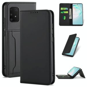 For Samsung Galaxy S10 Lite Strong Magnetism Shockproof Horizontal Flip Liquid Feel Leather Case with Holder & Card Slots & Wallet(Black) (OEM)