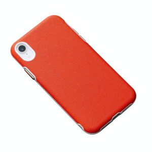 For iPhone XR Business Cross Texture PC Protective Case(Orange Red) (OEM)